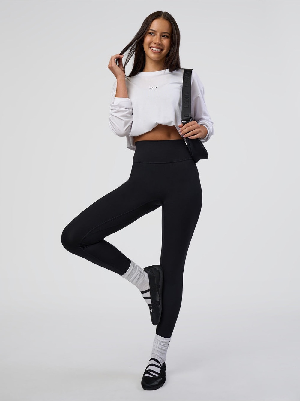 NWT LSKD Fusion Full Length Tight Leggings, Black, size S